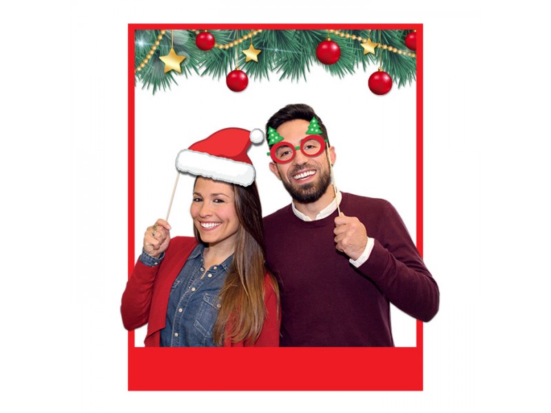 8 Photo Booth 20 cm Buon Natale