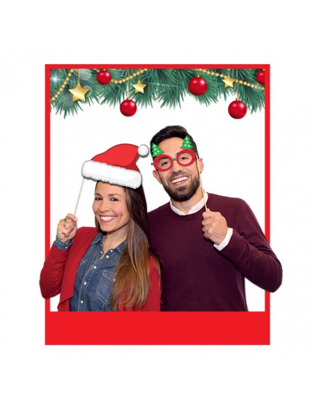 8 Photo Booth 20 cm Buon Natale