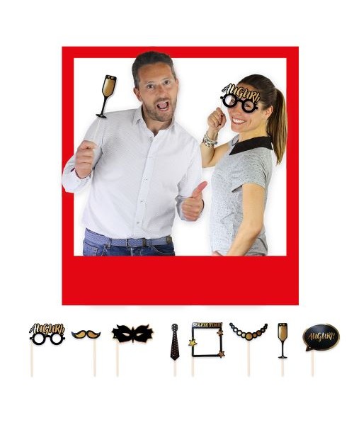 8 Photo Booth 20 cm Party Chic