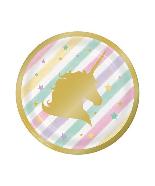 PIATTO 7" UNICORN SPARKLE 8PZ 2
