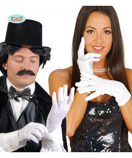 PAR DE GUANTES BLANCOS 25 CM 2
