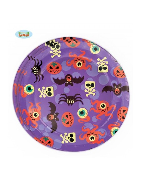 PIATTO MOSTRI 23 CM. HALLOWEEN PZ.8