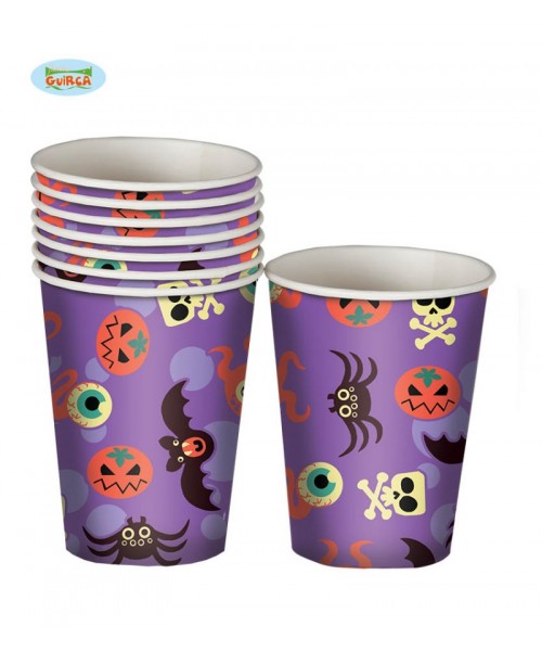 BICCHIERE MOSTRI 8 PZ. HALLOWEEN