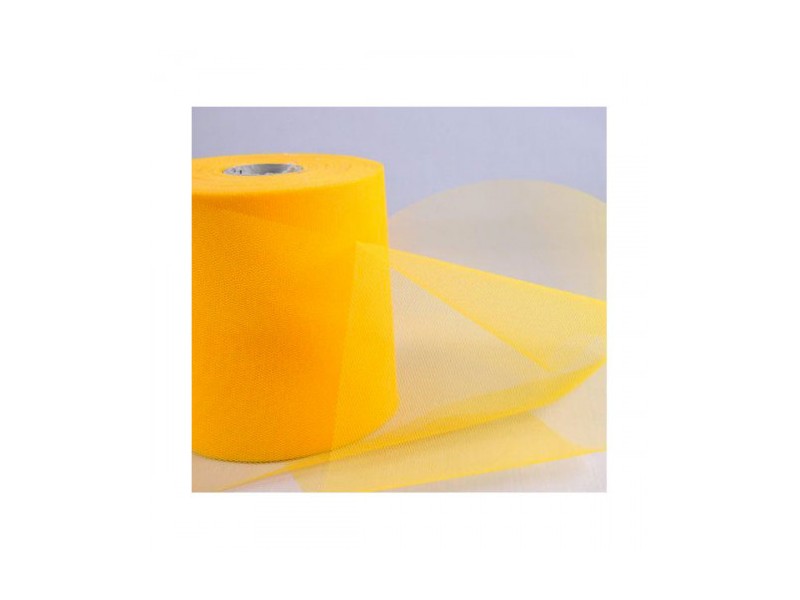 BOBINA TULLE CM 12.5X100MT GIALLO