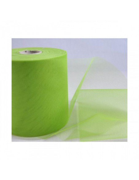 BOBINA TULLE CM 12.5X100MT VERDE ACIDO