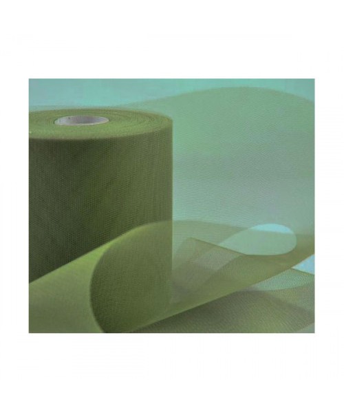 BOBINA TULLE CM 12.5X100MT VERDE MUSCHIO