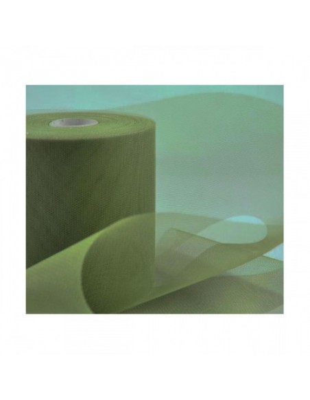 BOBINA TULLE CM 12.5X100MT VERDE MUSCHIO