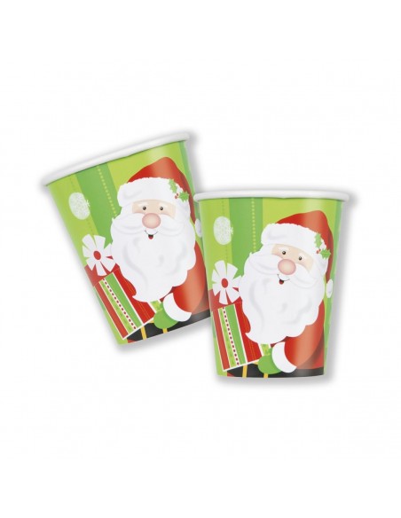 BICCHIERE HAPPY SANTA CLAUS PZ. 8
