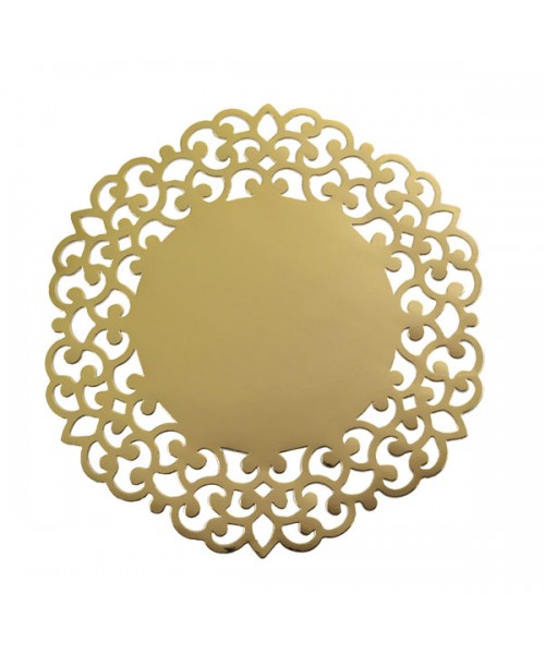 SOTTOPIATTI ORO LASER CARTONCINO 33CM 4PZ