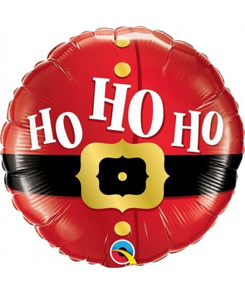 PALLONE MYLAR 18" HO HO HO CINTA BABBO NATALE CM.45