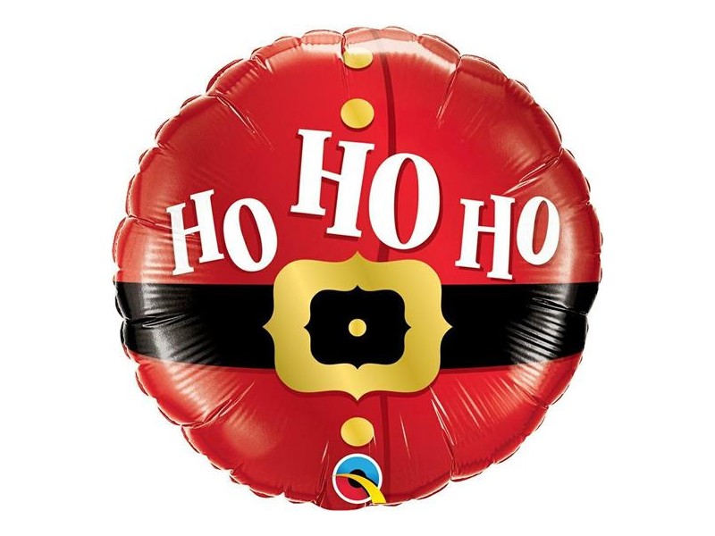 PALLONE MYLAR 18" HO HO HO CINTA BABBO NATALE CM.45