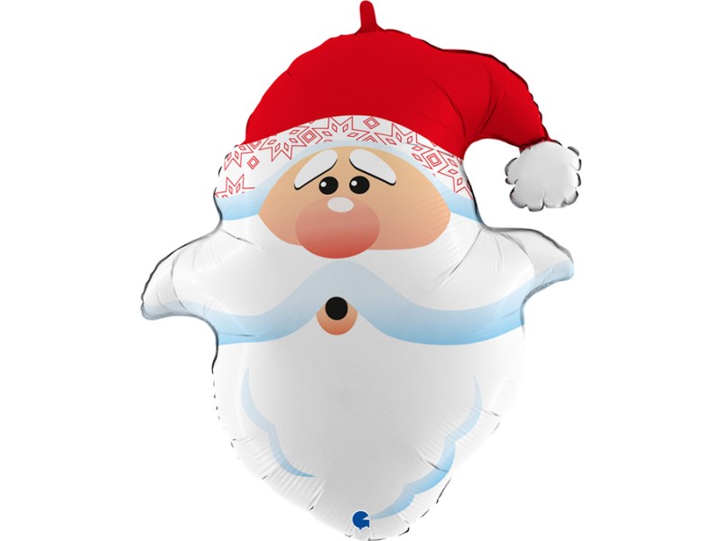 PALLONE MYLAR TESTA BABBO NATALE 26"/ 66CM