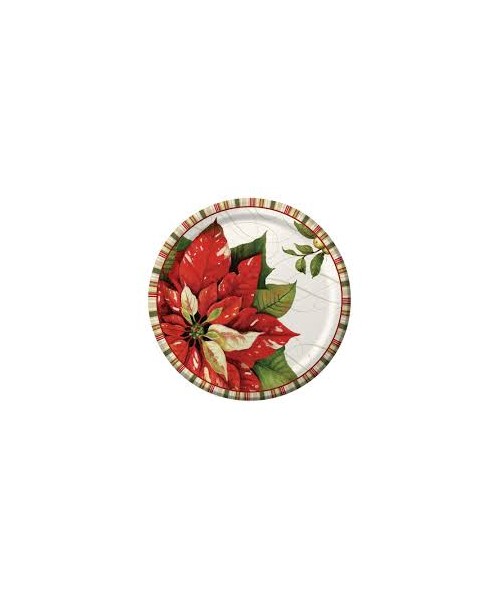 Piatto Vintage Poinsettia cm. 22 PZ. 8