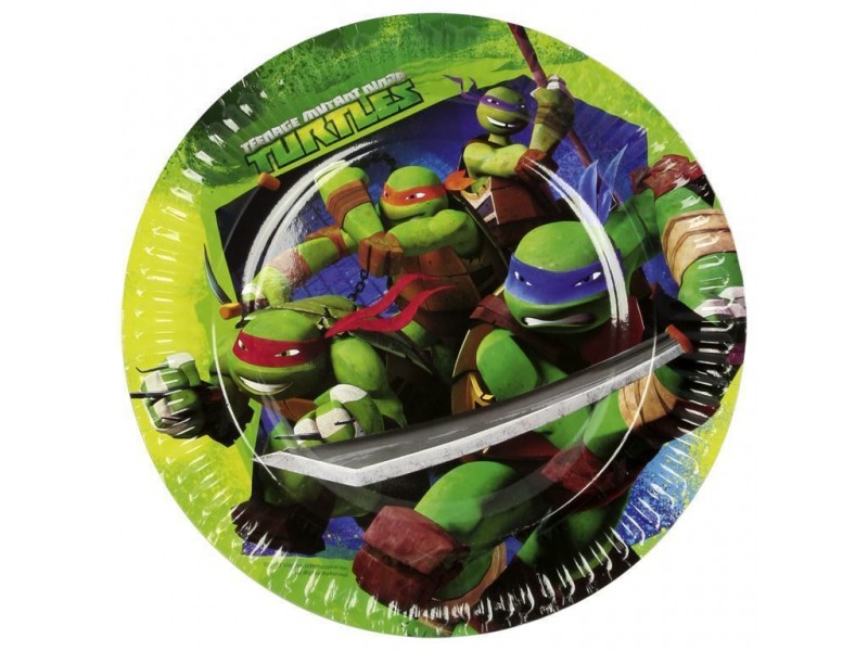 PIATTO CM.23 NINJA TURTLES 8 PZ