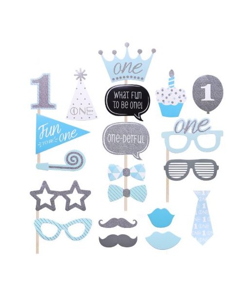 Photo Booth Kit di Travestimento 22 Photo Booth Props per Festa Compleanno Natale Battesimo Halloween per Bambini e Adulti 