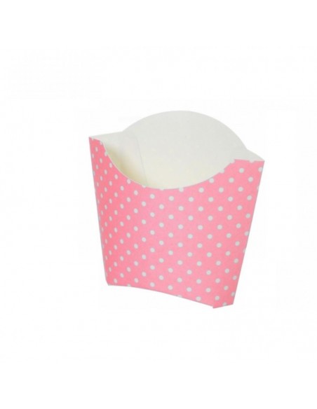 BOX PATATINE 5 PZ ROSA POIS CM. 10H