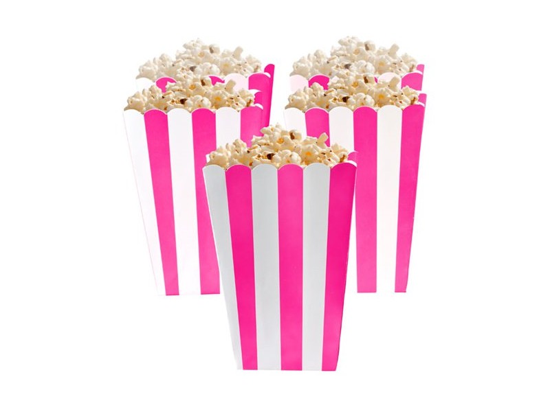 BOX POP CORN RIGHE FUCSIA 5PZ CM 6,3,13,4X3,8