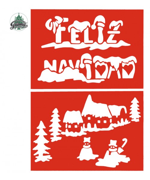 STANCIL NATALE 35X25 CM 2PZ