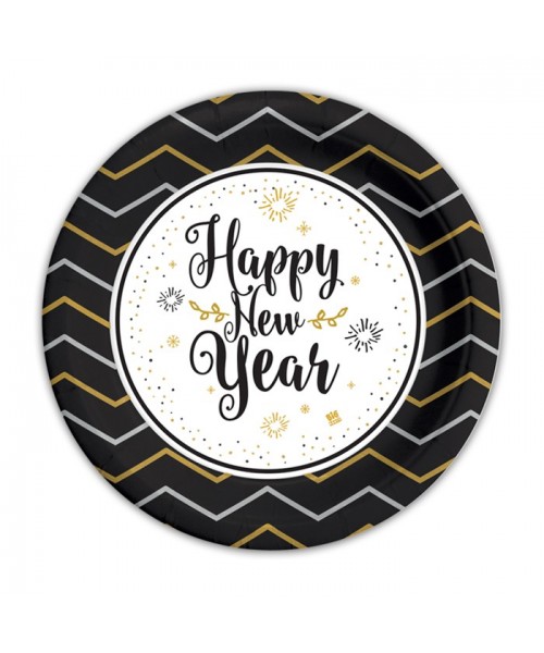 8 PIATTI HAPPY NEW YEAR 18CM