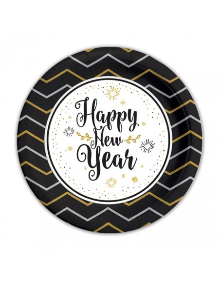8 PIATTI HAPPY NEW YEAR 18CM