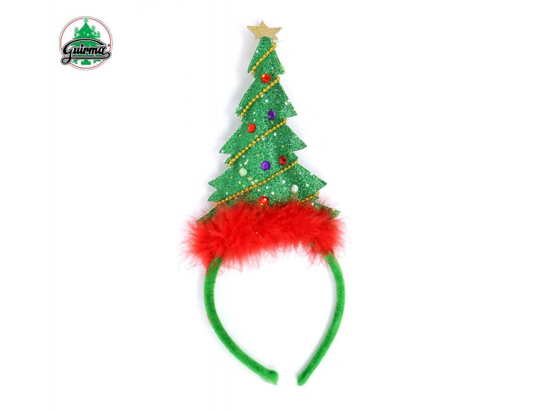 CERCHIETTO ALBERO DI NATALE GLITTER