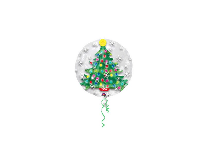 PALLONE PVC 23" - 60 cm CON ALBERO DI NATALE 1 pz