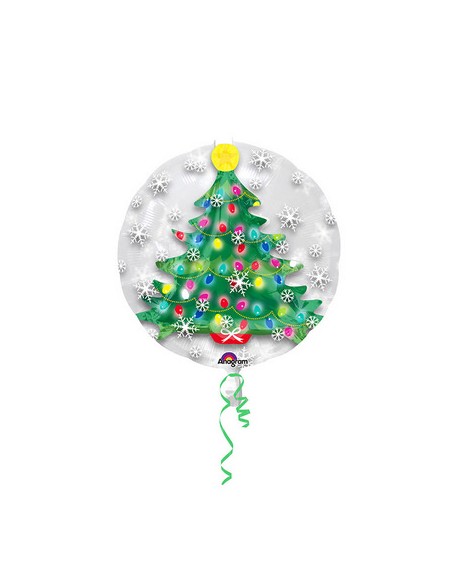 PALLONE PVC 23" - 60 cm CON ALBERO DI NATALE 1 pz