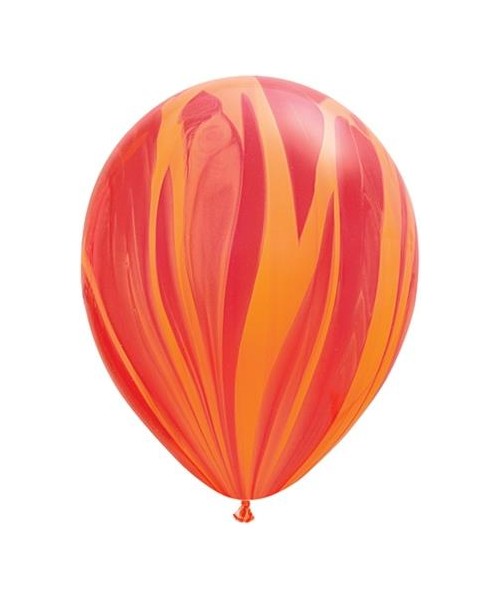 11RND ST SUPERAGATE RED/ORANGE PZ. 25