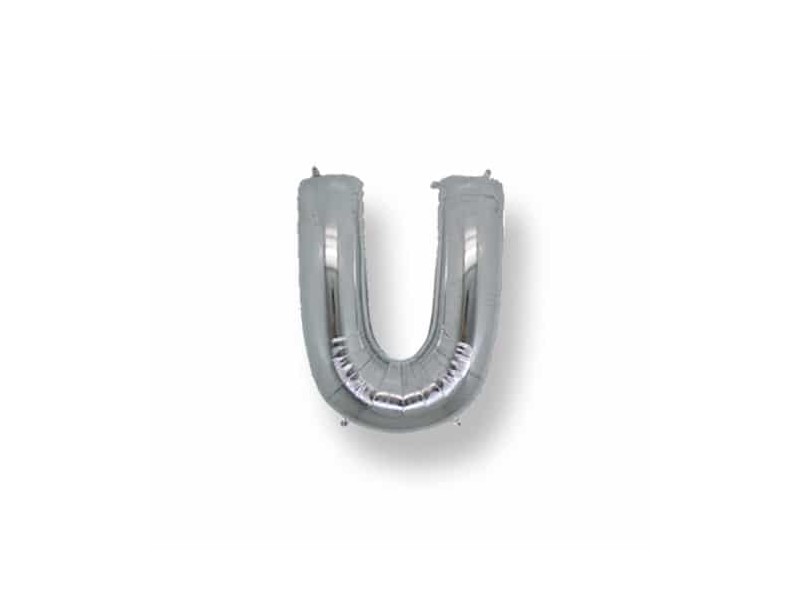 LETTERA MINI "U" ARGENTO CM.18