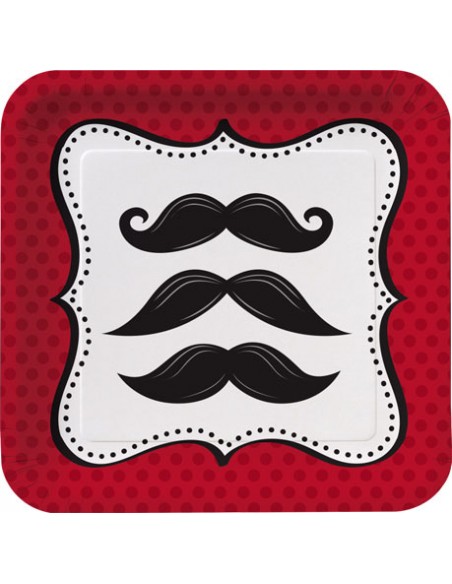 PIATTO CM. 18 BAFFI MUSTACHE 8PZ
