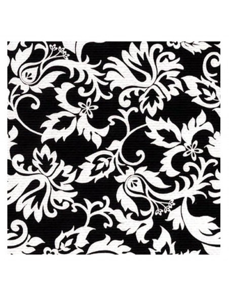 TOVAGLIOLO DAMASCATO NERO 33X33CM 17PZ