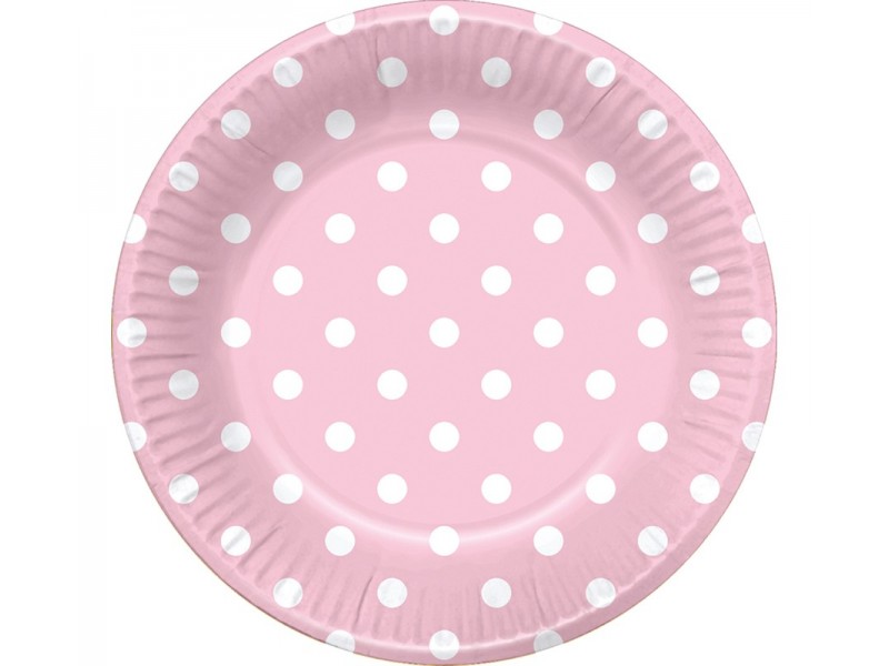 PIATTO CM. 18 POIS PZ. 6 ROSA