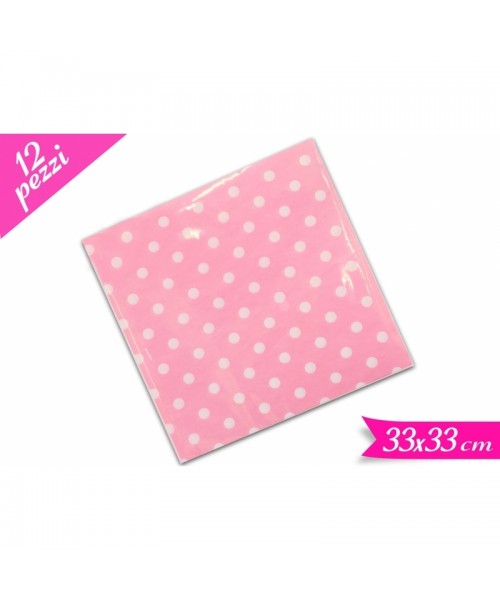 TOVAGLIOLO 33X33 POIS ROSA PZ. 12