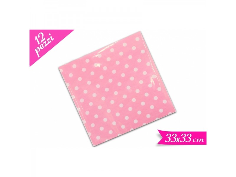 TOVAGLIOLO 33X33 POIS ROSA PZ. 12