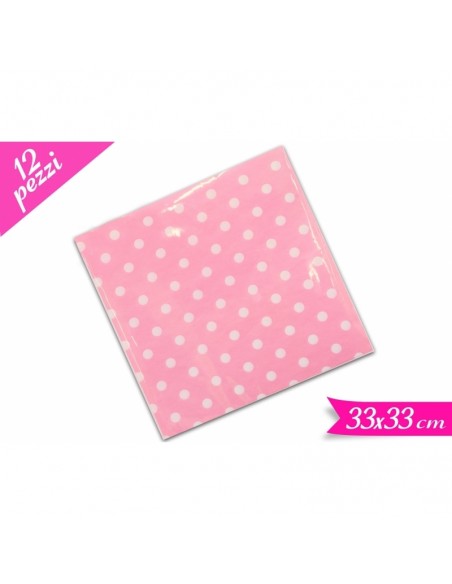 TOVAGLIOLO 33X33 POIS ROSA PZ. 12