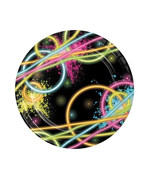 PIATTO 7" GLOW PARTY FLUO 8PZ