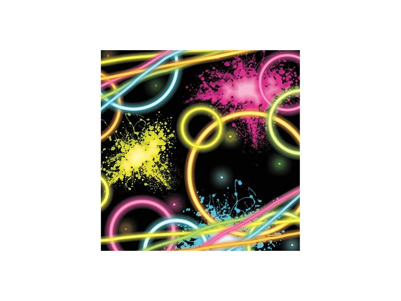 TOVAGLIOLI 25X25 GLOW PARTY FLUO 16PZ