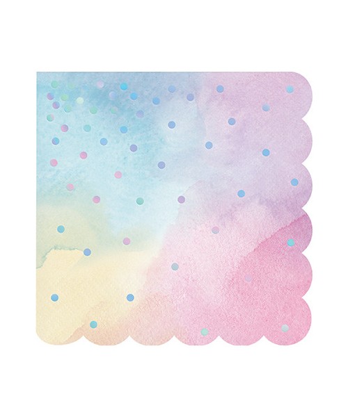 TOVAGLIOLO IRIDESCENTE ROSA 25X25CM 16PZ