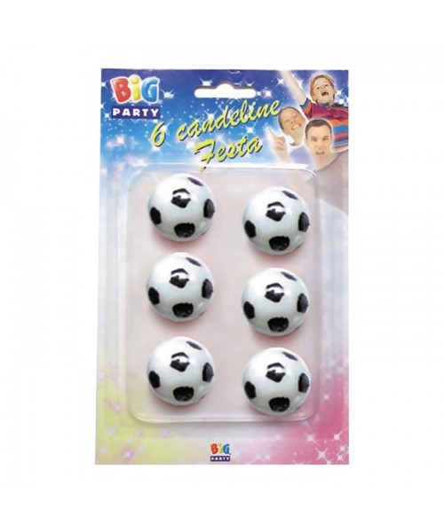 6 CANDELINE PALLONE CALCIO CM.3