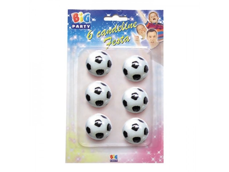 6 CANDELINE PALLONE CALCIO CM.3