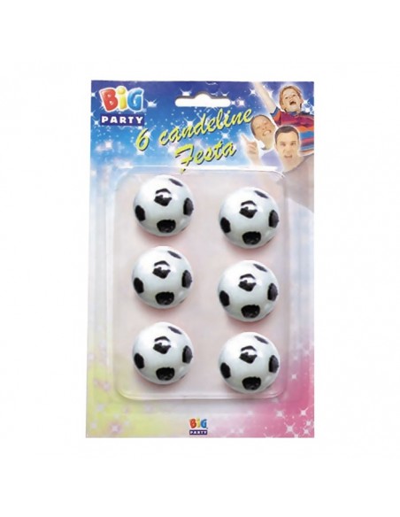 6 CANDELINE PALLONE CALCIO CM.3