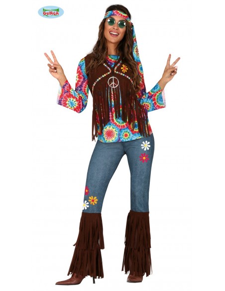 COSTUME DONNA HIPPIE TG.M 38 -40