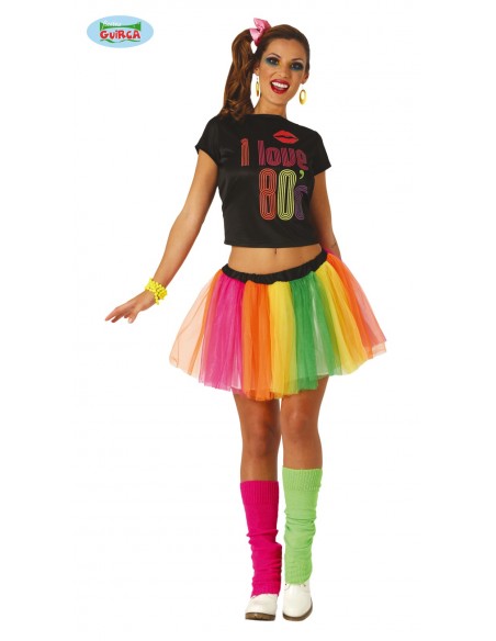 COSTUME DONNA I LOVE ANNI 80 TG. 36-38 - Acquista