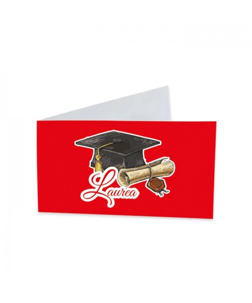 25 BIGLIETTINI LAUREA CM.9X2