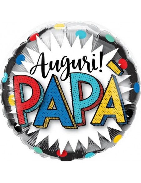 PALLONE MINI SHAPE 9" AUGURI PAPA' 23CM