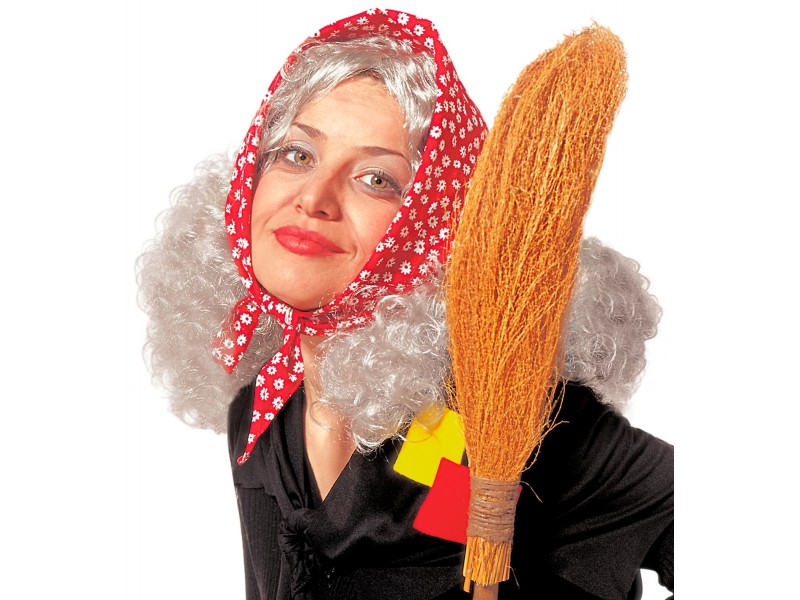 PARRUCCA BEFANA NONNA CON FOULARD