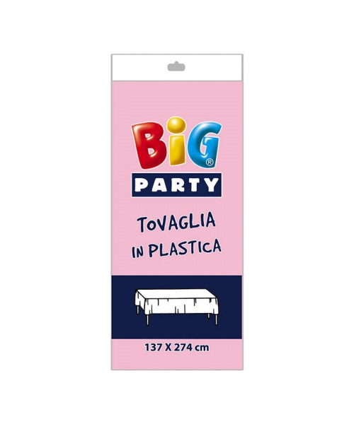 Tovaglia in plastica cm.137 x 274 Rosa 2