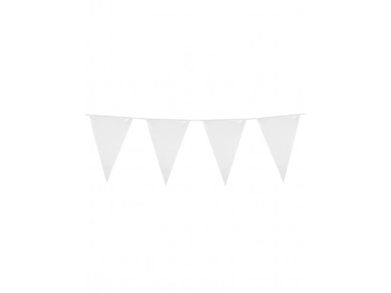 BANDIERINE 10MT BIANCHE PLASTICA 10MT