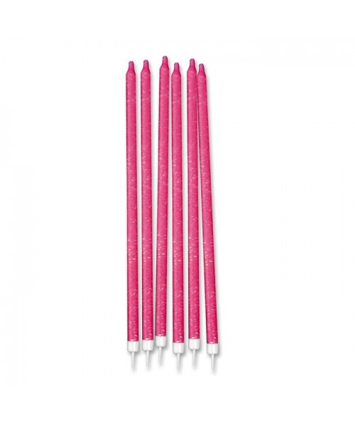 Cand. matite+supp.glitter fuxia pz12
