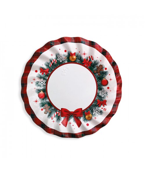 PIATTO CHRISTMAS KILT 8PZ 20CM 2